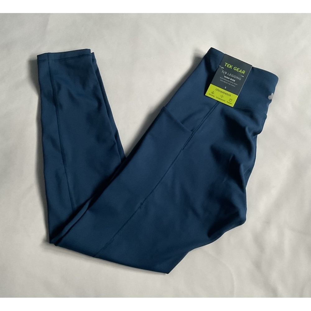 Tek Gear Ultrastretch Women's High Rise 7/8 Legging Blue‎ size S